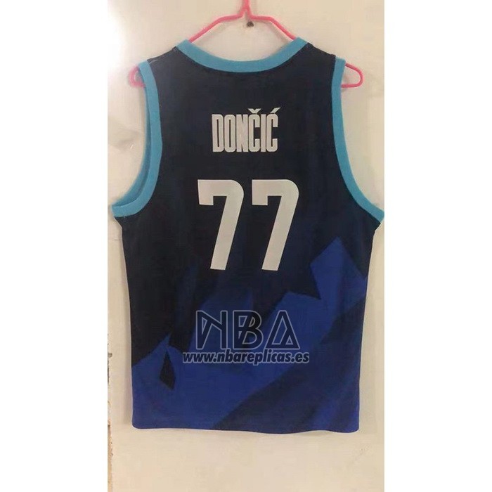 Camiseta Slovenia Luka Doncic NO 77 Tokyo 2021 Azul2